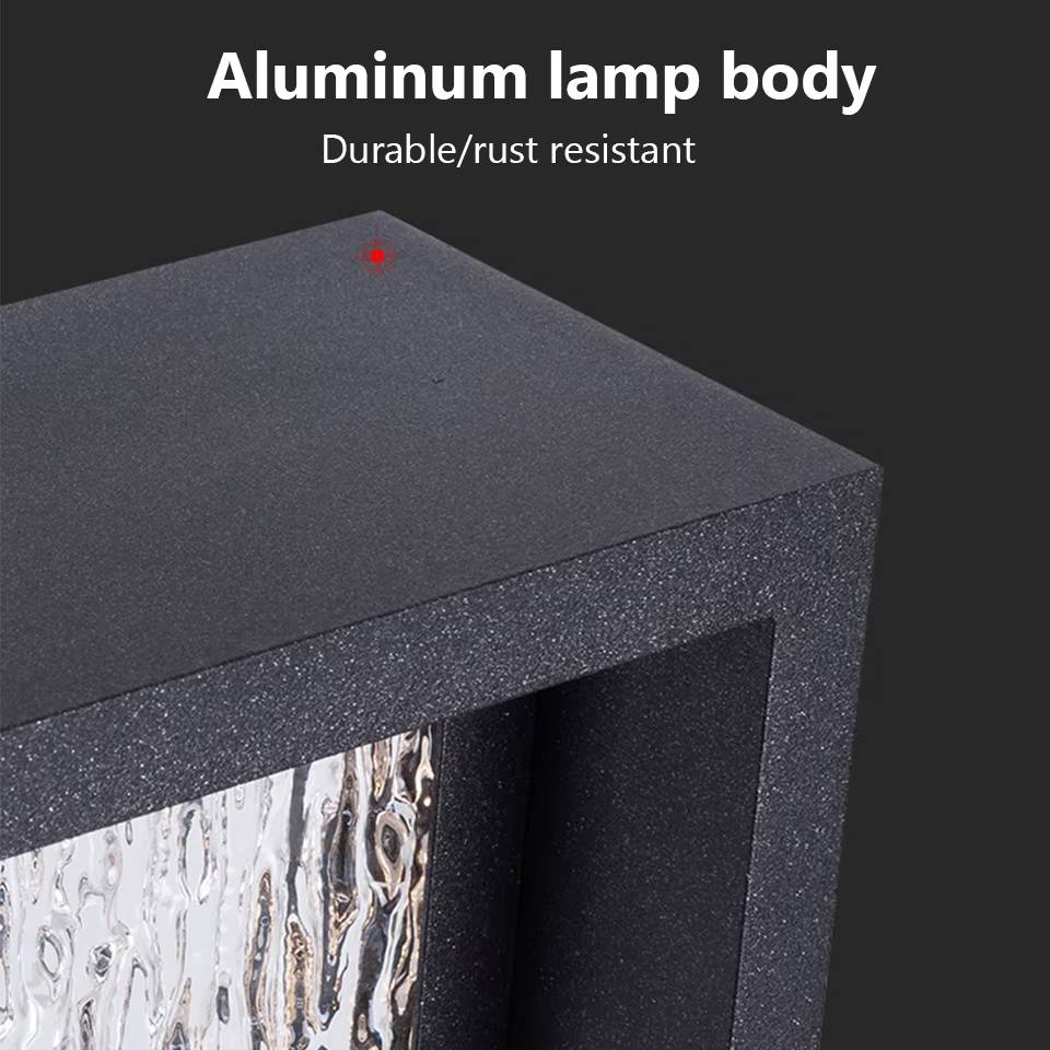 Verthara Premium Waterproof Outdoor Wall Light Fixture - Modern Aluminum Sconce for Garden and Balcony - Available in Black and Grey