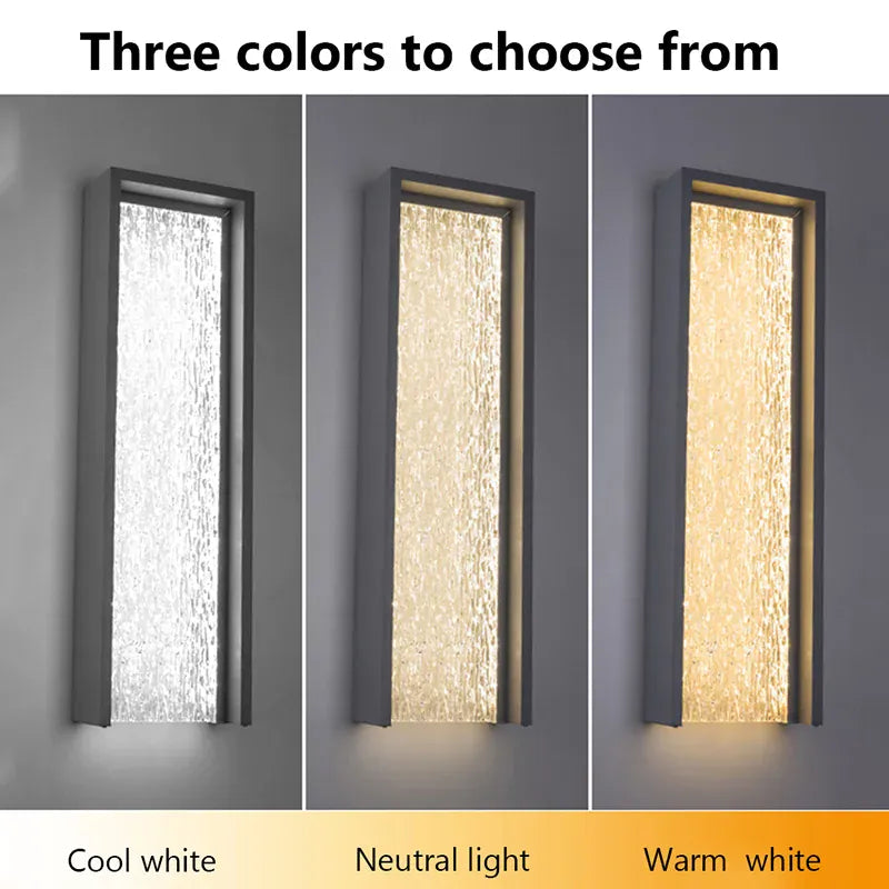 Verthara Premium Weatherproof LED Outdoor Wall Light - Wall-Mounted - Adjustable Brightness - Aluminium - Black/Grey - Modern Design