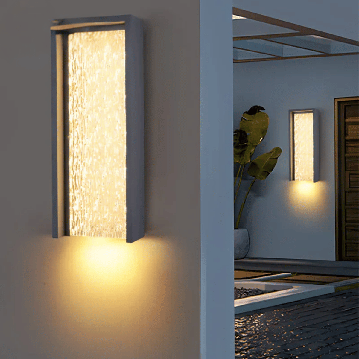 Verthara Premium Weatherproof LED Outdoor Wall Light - Wall-Mounted - Adjustable Brightness - Aluminium - Black/Grey - Modern Design