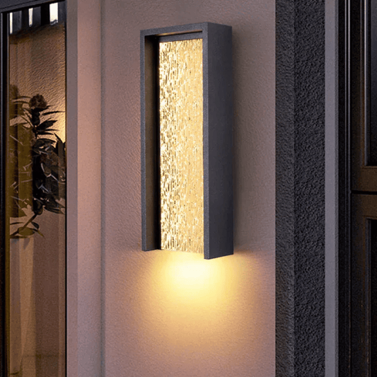 Verthara Premium Weatherproof LED Outdoor Wall Light - Wall-Mounted - Adjustable Brightness - Aluminium - Black/Grey - Modern Design Warm white / A 46cm