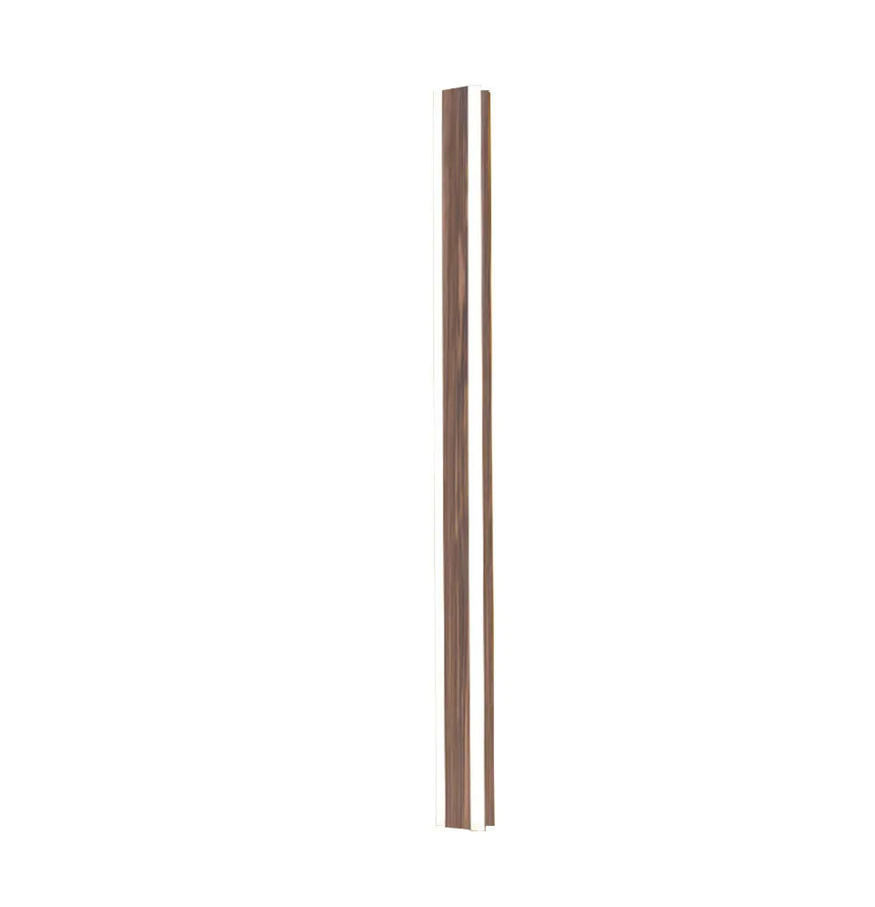 Verthara Premium Wood-Grain Strip LED Outdoor Wall Sconce