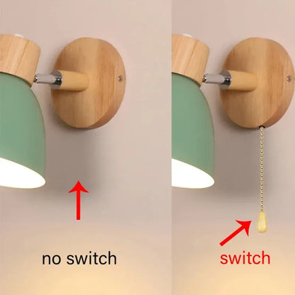 Verthara Premium Wooden Macaroon Rotatable Wall Sconce