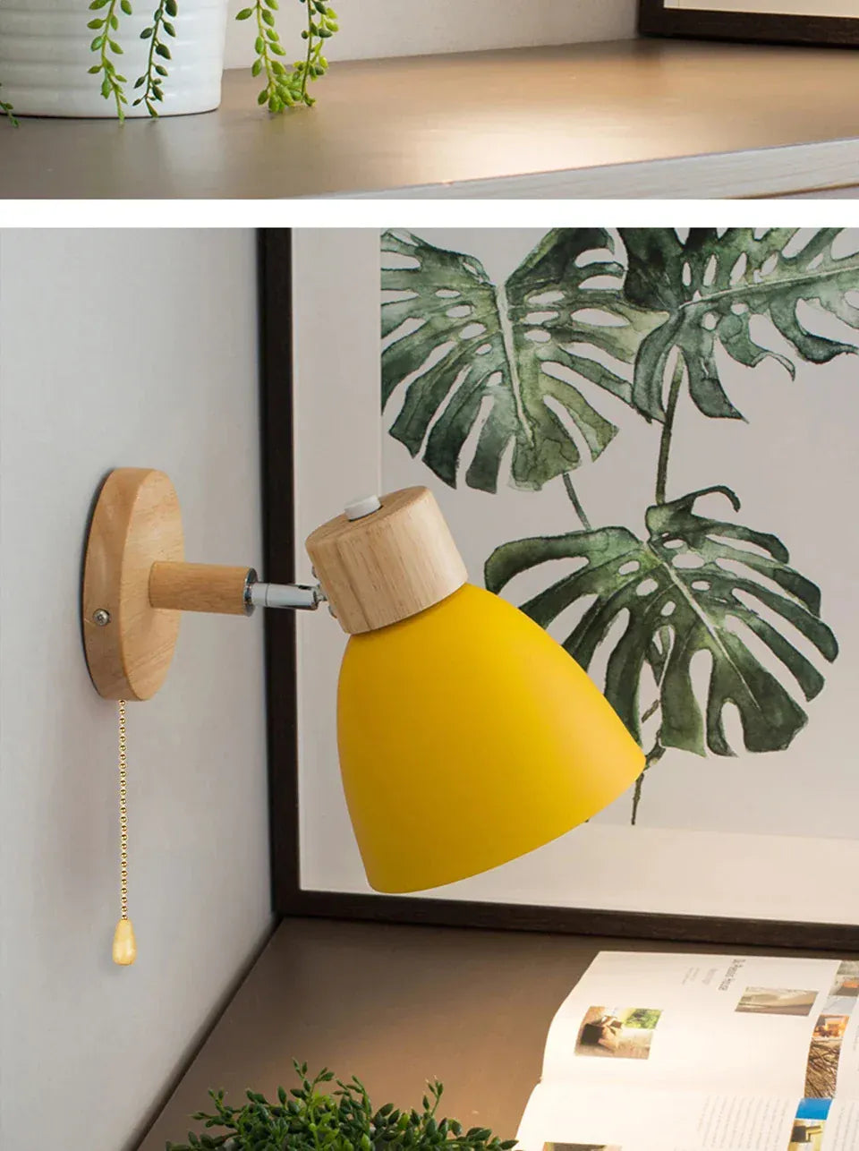 Verthara Premium Wooden Macaroon Rotatable Wall Sconce