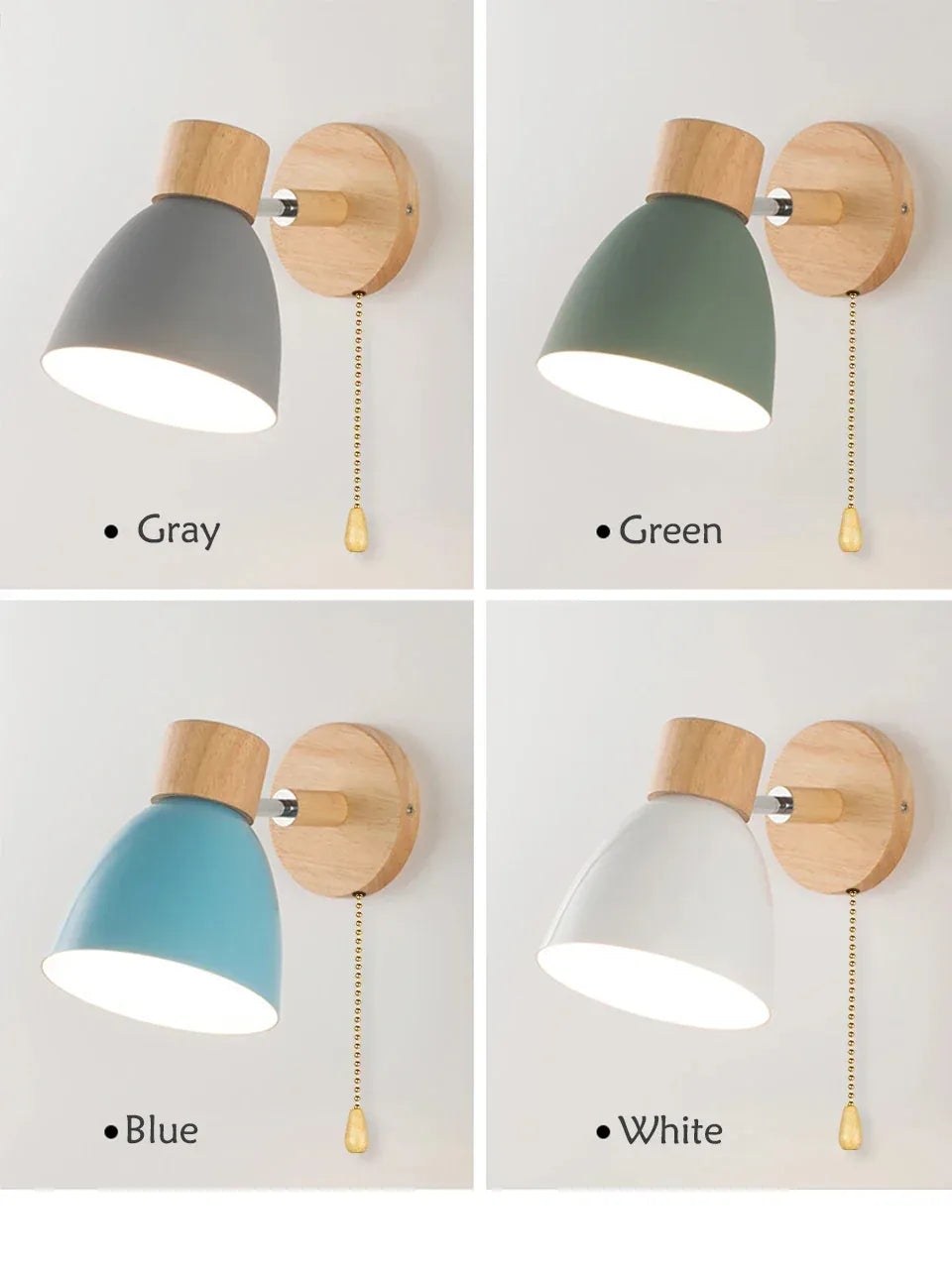 Verthara Premium Wooden Macaroon Rotatable Wall Sconce