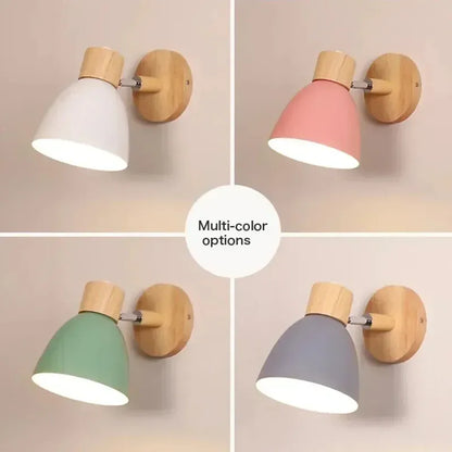 Verthara Premium Wooden Macaroon Rotatable Wall Sconce