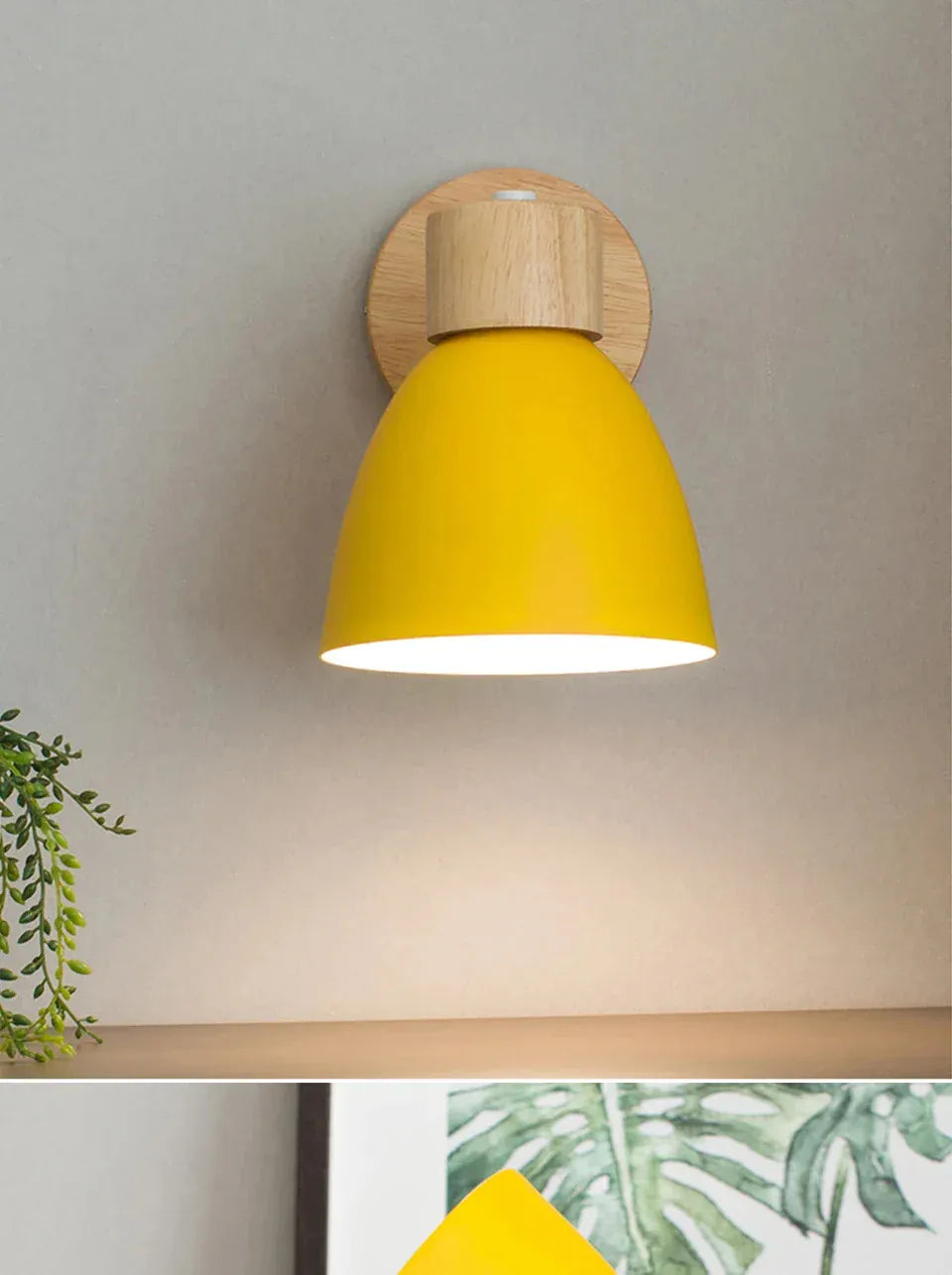 Verthara Premium Wooden Macaroon Rotatable Wall Sconce