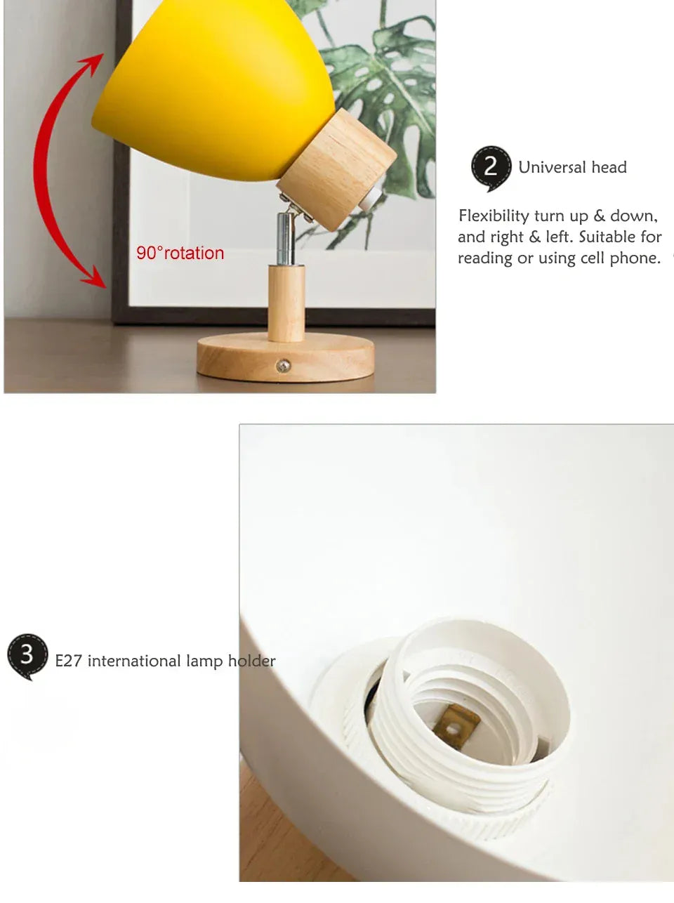 Verthara Premium Wooden Macaroon Rotatable Wall Sconce