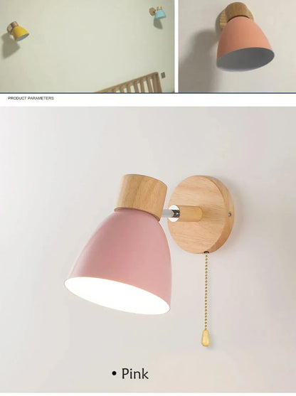 Verthara Premium Wooden Macaroon Rotatable Wall Sconce