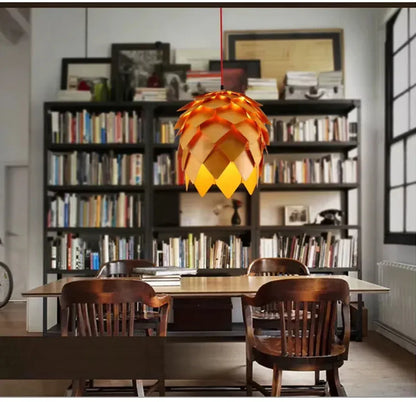 Verthara Premium Wooden Pinecone Pendant Light