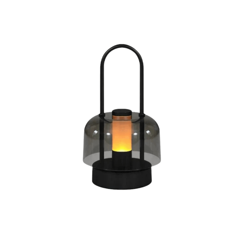 Verthara Rechargeable LED Desk Lamp - Cordless - Modern Retro Design - Portable - Touch Activation - Ideal For Indoor Use A-Black