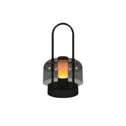 Verthara Rechargeable LED Desk Lamp - Cordless - Modern Retro Design - Portable - Touch Activation - Ideal For Indoor Use A-Black