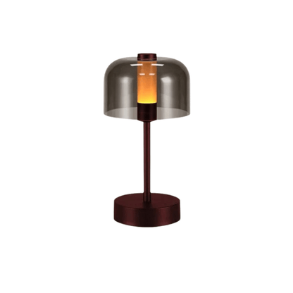 Verthara Rechargeable LED Desk Lamp - Cordless - Modern Retro Design - Portable - Touch Activation - Ideal For Indoor Use B-Red