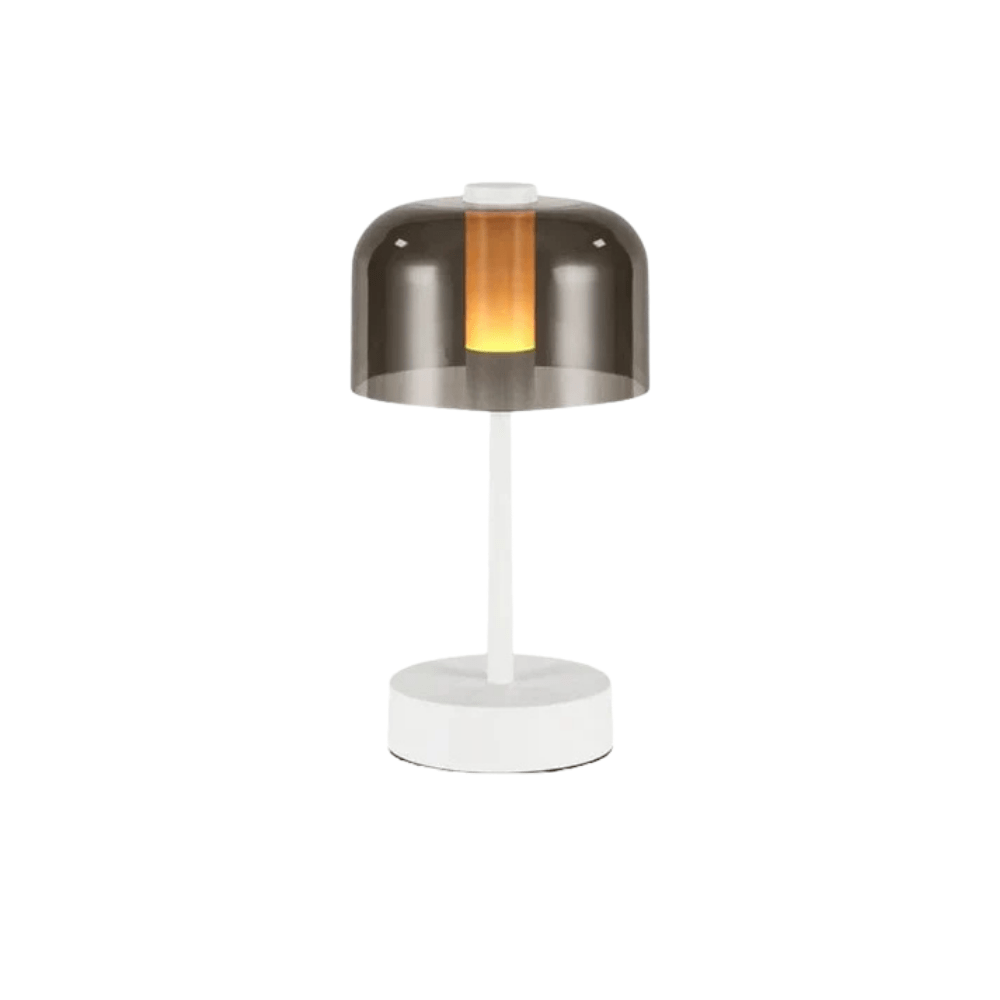 Verthara Rechargeable LED Desk Lamp - Cordless - Modern Retro Design - Portable - Touch Activation - Ideal For Indoor Use B-White