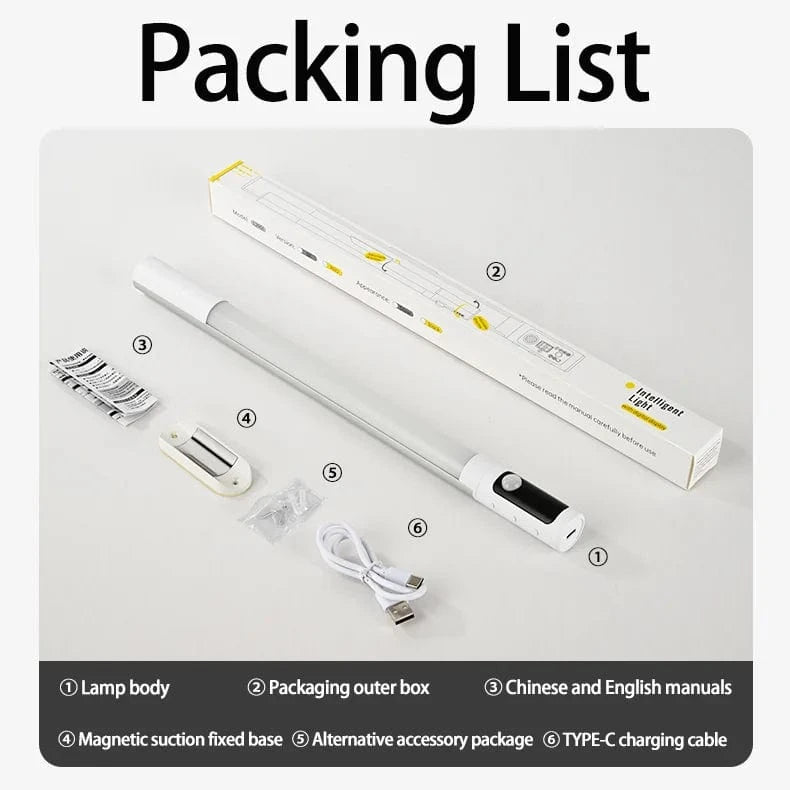 Verthara Rechargeable LED Night Light with Motion Sensor and Digital Display – Indoor Use for Kitchen and Cabinets