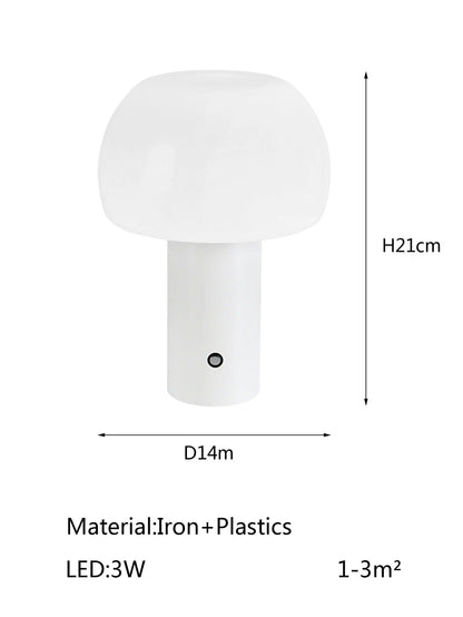 Verthara Rechargeable LED Table Lamp - Cordless - Adjustable Height - Multi-Colour - Indoor/Outdoor Use - Durable Iron and Acrylic