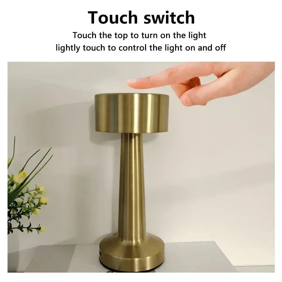 Verthara Rechargeable LED Table Lamp – Cordless - Touch Dimming - Modern Design - 3 Colour Temperatures - Portable For Indoor/Outdoor Use