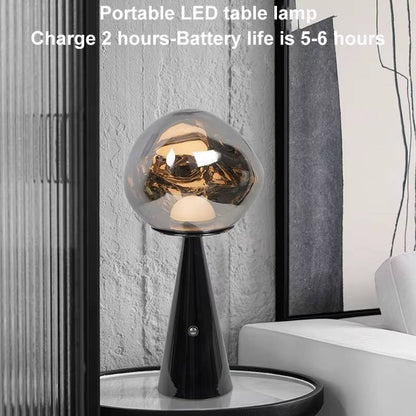 Verthara Rechargeable Mini Volcano Lava Lamp – Dimmable USB Ambient Light for Bedroom and Camping