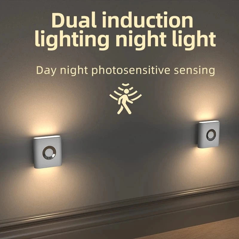 Verthara Rechargeable Wireless Motion Sensor LED Night Light – 4 Pack for Bedroom, Staircase, and Closet