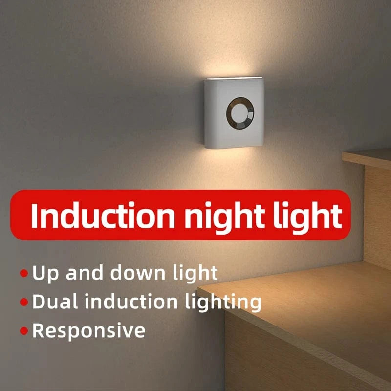Verthara Rechargeable Wireless Motion Sensor LED Night Light – 4 Pack for Bedroom, Staircase, and Closet