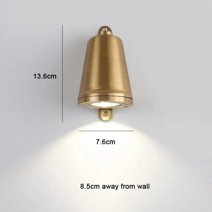Verthara Retro Aluminum Wall Sconce – LED Wall Lamp in Silver or Gold for Art Exhibitions and Decorative Spaces