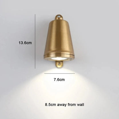 Verthara Retro Aluminum Wall Sconce – LED Wall Lamp in Silver or Gold for Art Exhibitions and Decorative Spaces