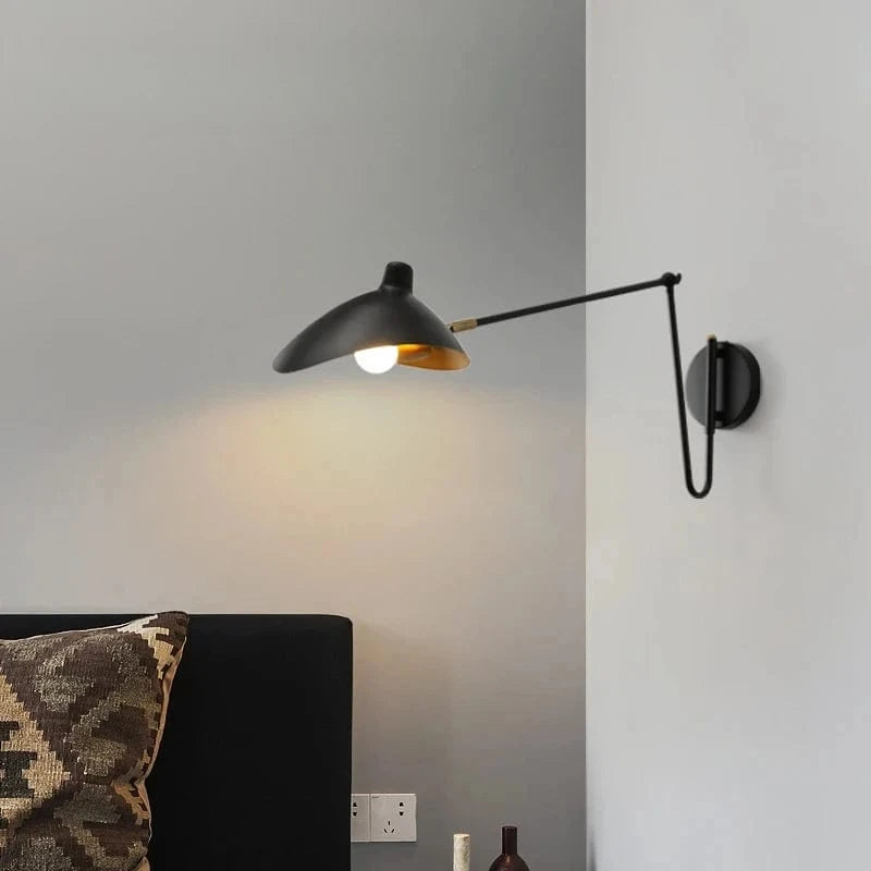 Verthara Retro Industrial Wall Lamp with Matte Finish – E14 Sconce Light for Bedroom Decoration