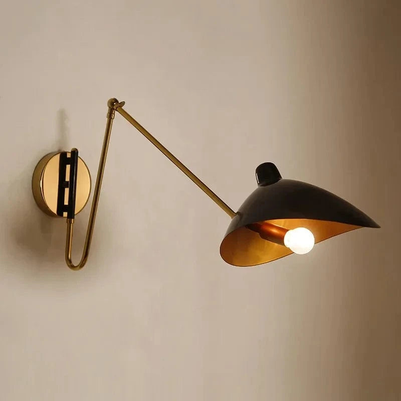 Verthara Retro Industrial Wall Lamp with Matte Finish – E14 Sconce Light for Bedroom Decoration