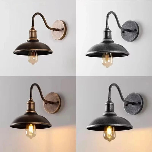Verthara Retro LED Wall Light With E27 Socket – Waterproof - Vintage Style - Quality Wrought Iron - Multiple Colour Options - Indoor/Outdoor Use
