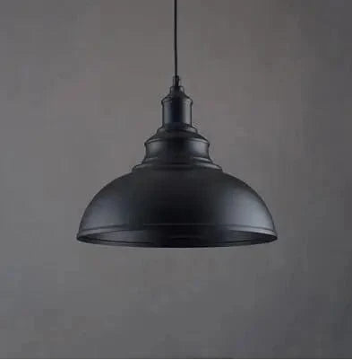 Verthara Retro Nordic Industrial Dining Table Pendant Light – Iron Pot Cover Over Dining Table Lighting Black no bulb