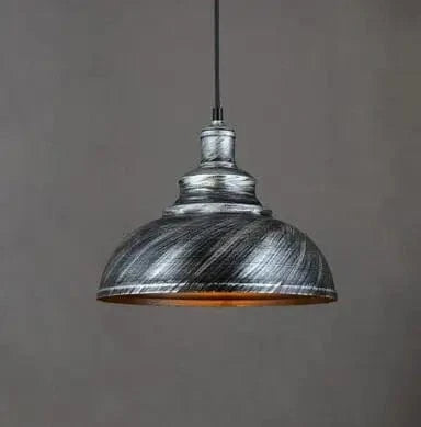 Verthara Retro Nordic Industrial Dining Table Pendant Light – Iron Pot Cover Over Dining Table Lighting Silver no bulb