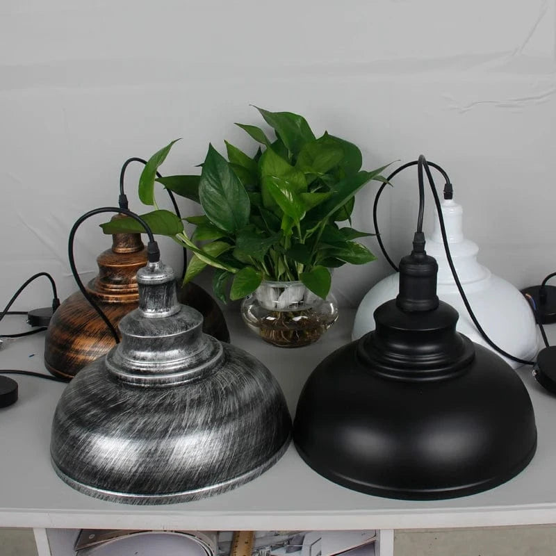 Verthara Retro Nordic Industrial Dining Table Pendant Light – Iron Pot Cover Over Dining Table Lighting