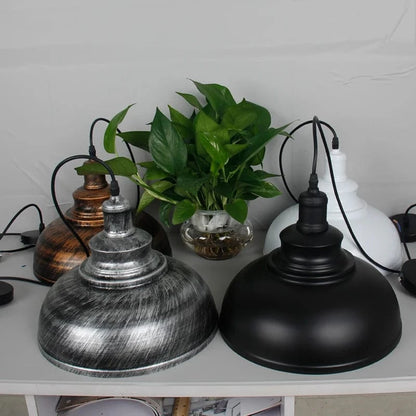Verthara Retro Nordic Industrial Dining Table Pendant Light – Iron Pot Cover Over Dining Table Lighting