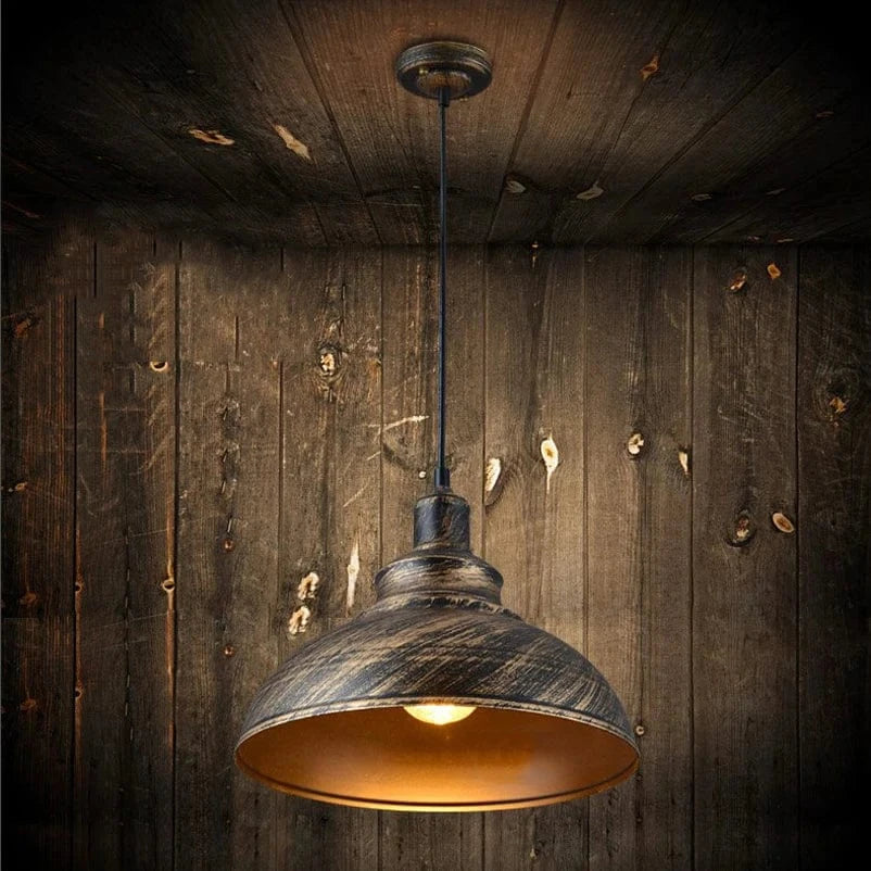 Verthara Retro Nordic Industrial Dining Table Pendant Light – Iron Pot Cover Over Dining Table Lighting
