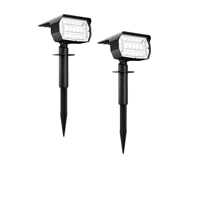 Verthara RGB Solar Landscape Spotlights with 20 LEDs – Waterproof Solar Powered Outdoor Lights for Garden and Patio 2pcs