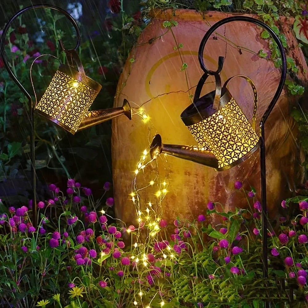 Verthara Rustic Iron Solar Kettle Lamp