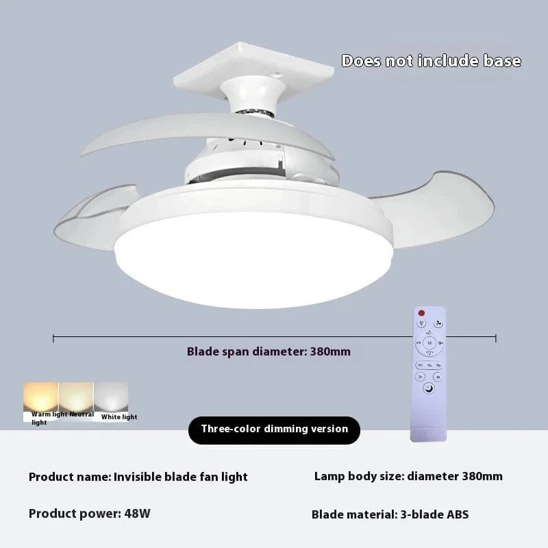 Verthara Smart Ceiling Fan with Lights and Remote Control – Modern Ceiling Fan Light with Dimmable LED and Retractable Blades