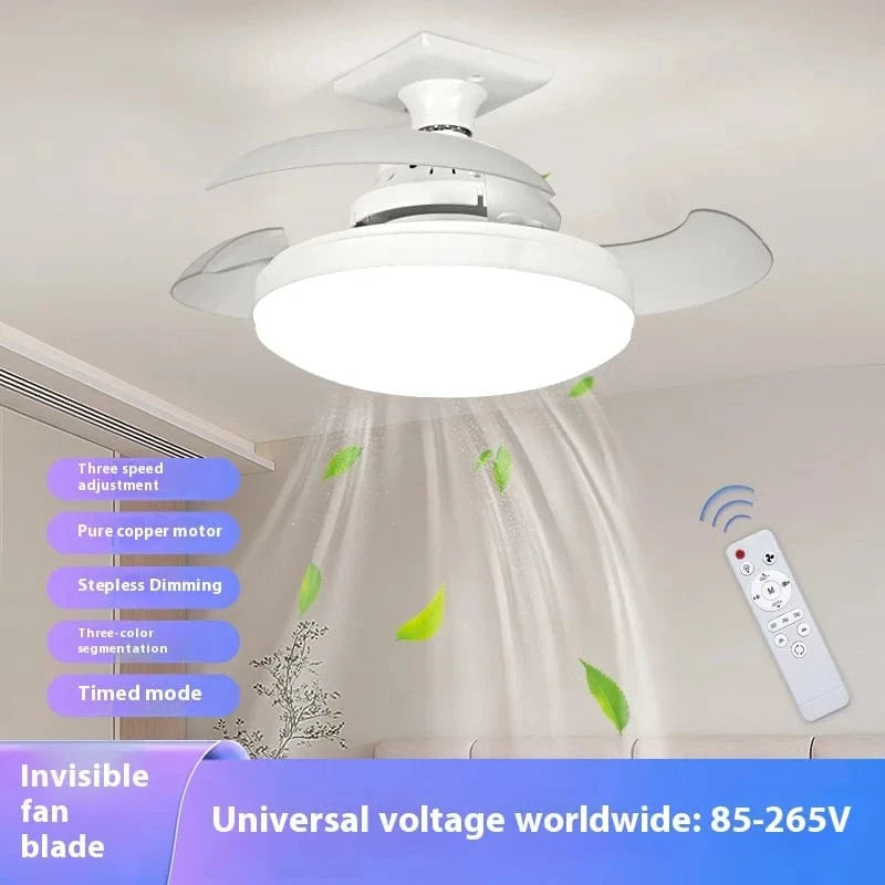 Verthara Smart Ceiling Fan with Lights and Remote Control – Modern Ceiling Fan Light with Dimmable LED and Retractable Blades