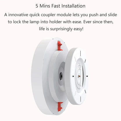 Verthara Smart LED Ceiling Light Fixture, Dimmable 23W with Adjustable Color Temperature 2700K-6500K, 1500lm, Remote Control Default