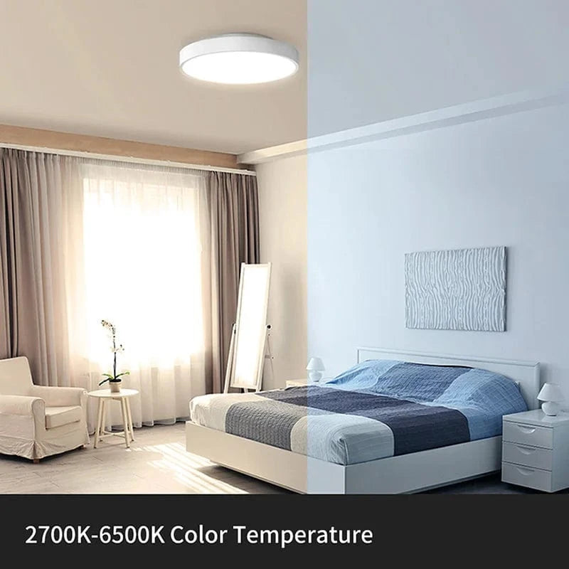 Verthara Smart LED Ceiling Light Fixture, Dimmable 23W with Adjustable Color Temperature 2700K-6500K, 1500lm, Remote Control Default