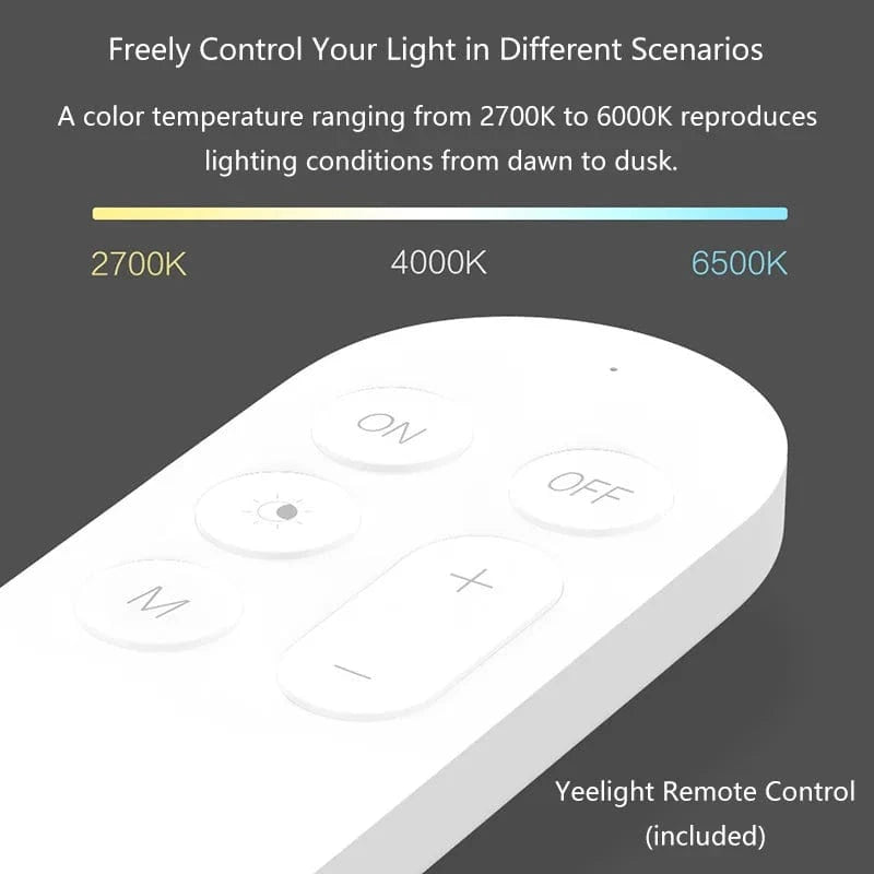 Verthara Smart LED Ceiling Light Fixture, Dimmable 23W with Adjustable Color Temperature 2700K-6500K, 1500lm, Remote Control Default