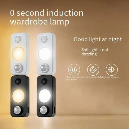 Verthara Smart LED Motion Sensor Night Light - Rechargeable Wireless Indoor Light for Bedroom, Hallway, and Cabinets