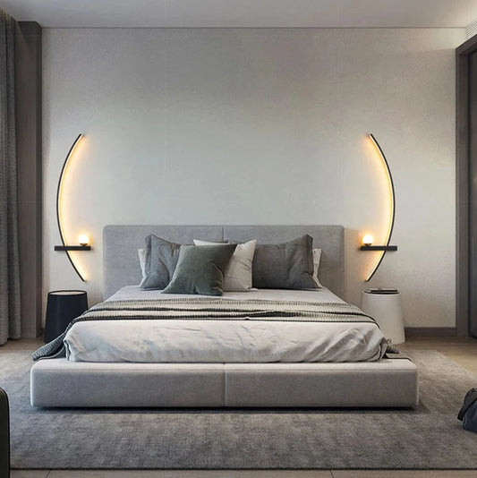 Verthara Smart LED Wall Lamp with Remote Control – Modern Minimalist Indoor Wall Sconce for Bedroom and Living Room Lighting Warm white-No RC / 55cm Left-Right