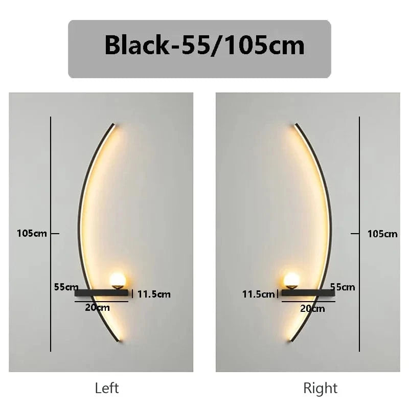 Verthara Smart LED Wall Lamp with Remote Control – Modern Minimalist Indoor Wall Sconce for Bedroom and Living Room Lighting