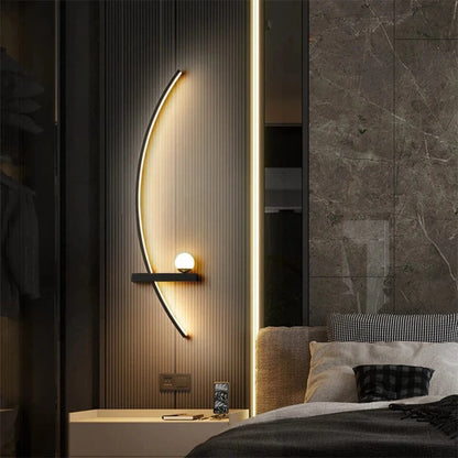 Verthara Smart LED Wall Lamp with Remote Control – Modern Minimalist Indoor Wall Sconce for Bedroom and Living Room Lighting
