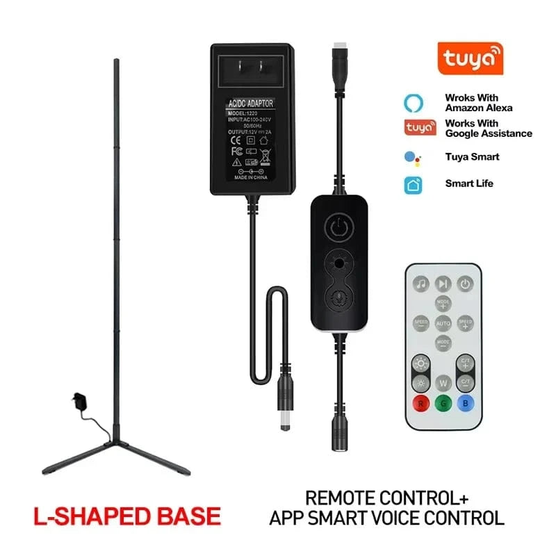 Verthara Smart RGB Floor Lamp with APP Control – 180CM Modern Standing Lamp for Living Room Decor L APP Voice and RC