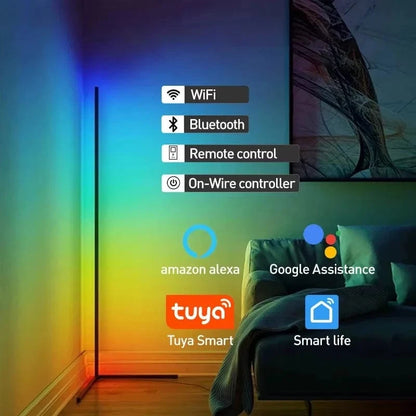 Verthara Smart RGB Floor Lamp with APP Control – 180CM Modern Standing Lamp for Living Room Decor