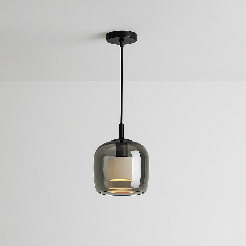 Verthara Smoke Grey Glass Pendant Light 1 pcs / Tricolor
