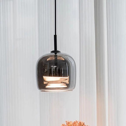 Verthara Smoke Grey Glass Pendant Light