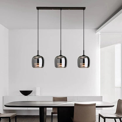 Verthara Smoke Grey Glass Pendant Light