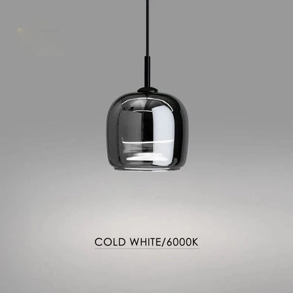 Verthara Smoke Grey Glass Pendant Light